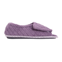 Alternate Image 1 for Muk Luks® Micro Chenille Adjustable Slippers - Lilac/Ivory